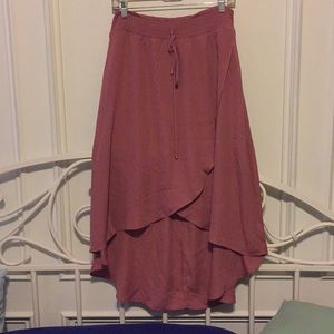 NWT pink wrap skirt